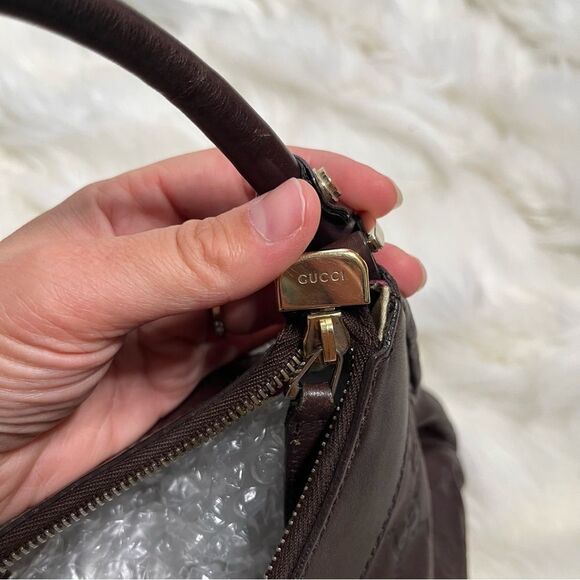 Gucci Guccissima brown abbey bag - preowned - Picture 7 of 16